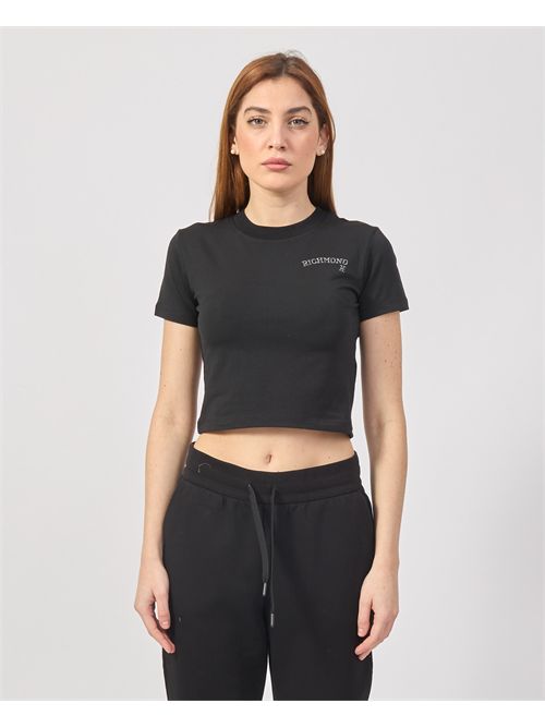 T-shirt cropped Richmond X con logo RICHMOND X | UWP25198TSBLACK